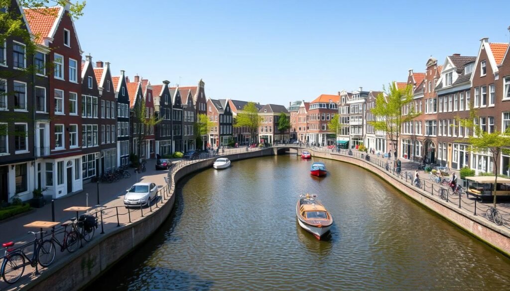 Amsterdam canals with traditional Dutch houses - popular choice among best places to live in Europe 2025 Amsterdam canals with traditional Dutch houses - popular choice among best places to live in Europe 2025