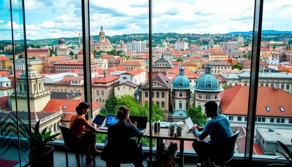 Tbilisi old town with modern coworking spaces showing why it's among the best cities for digital nomads in 2025