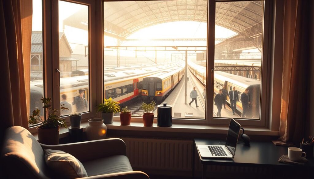 apartment living train travel