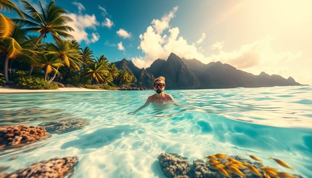 snorkeling from shore